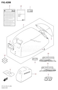 DT25 From 02503K-710001 (P36-)  2017 drawing ENGINE COVER (DT30:P40)