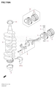 DF80A From 08002F-310001 (E40)  2013 drawing CRANKSHAFT