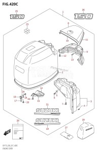 DF175Z From 17502Z-710001 (E03)  2017 drawing ENGINE COVER (DF150Z:E03)