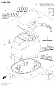 14003Z-510001 (2005) 140hp E03-USA (DF140AZ) DF140AZ drawing ENGINE COVER (DF100AT:E03)