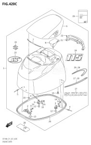 11503Z-040001 (2020) 115hp E11 E40-Gen. Export 1-and 2 (DF115AZ) DF115AZ drawing ENGINE COVER (DF115AST)