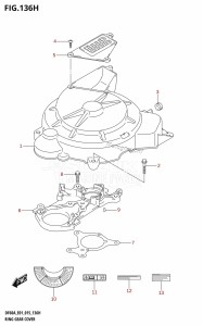 DF60A From 06002F-510001 (E01 E40)  2015 drawing RING GEAR COVER (DF60A:E40)