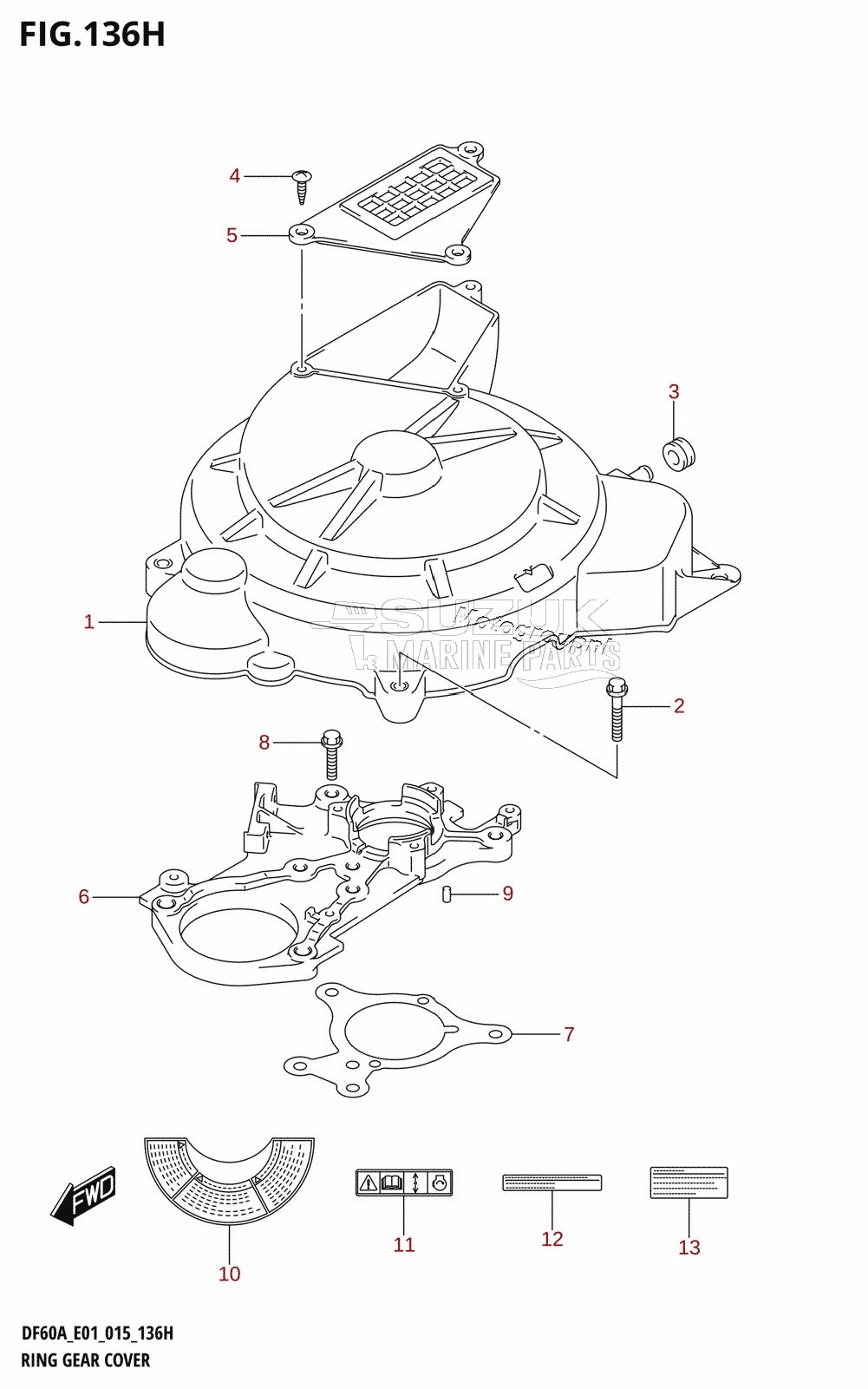 RING GEAR COVER (DF60A:E40)