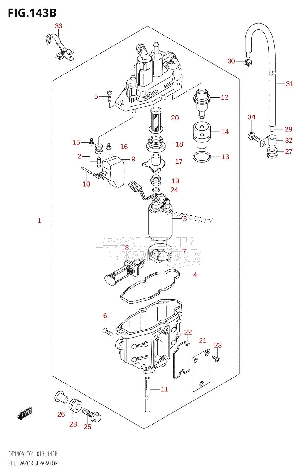 FUEL VAPOR SEPARATOR (DF140AT:E40)