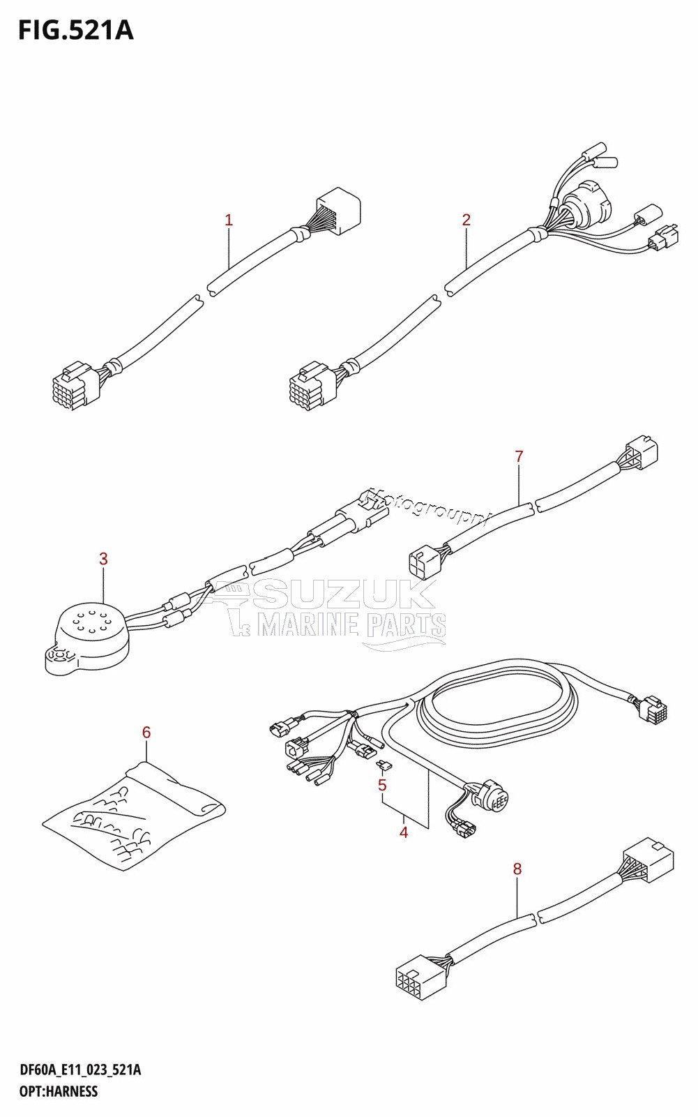 OPT:HARNESS ((DF40A,DF40AST,DF50A,DF60A,DF50AVT,DF60AVT,DF40ASVT):(020,021))