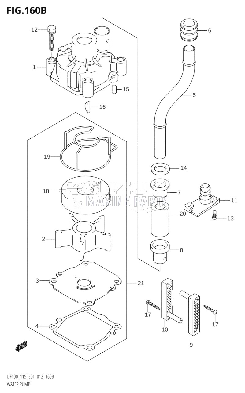 WATER PUMP (DF100T:E40)