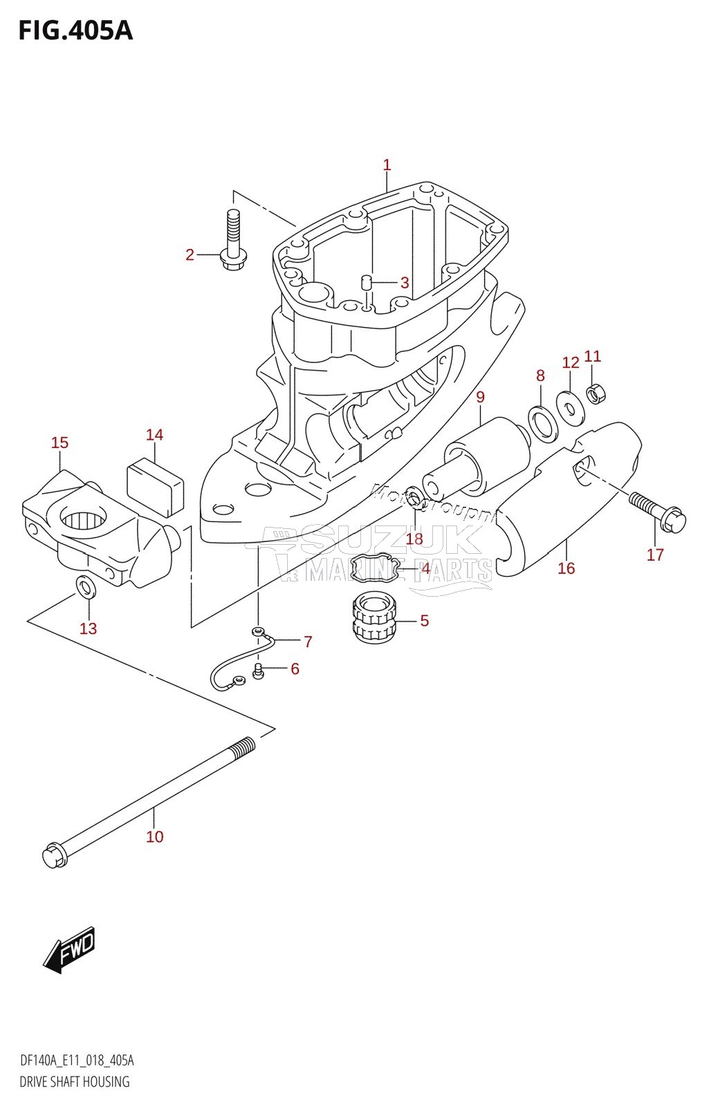 DRIVE SHAFT HOUSING (DF100AT,DF115AST)