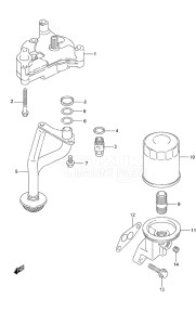 Outboard DF 90A drawing Oil Pump