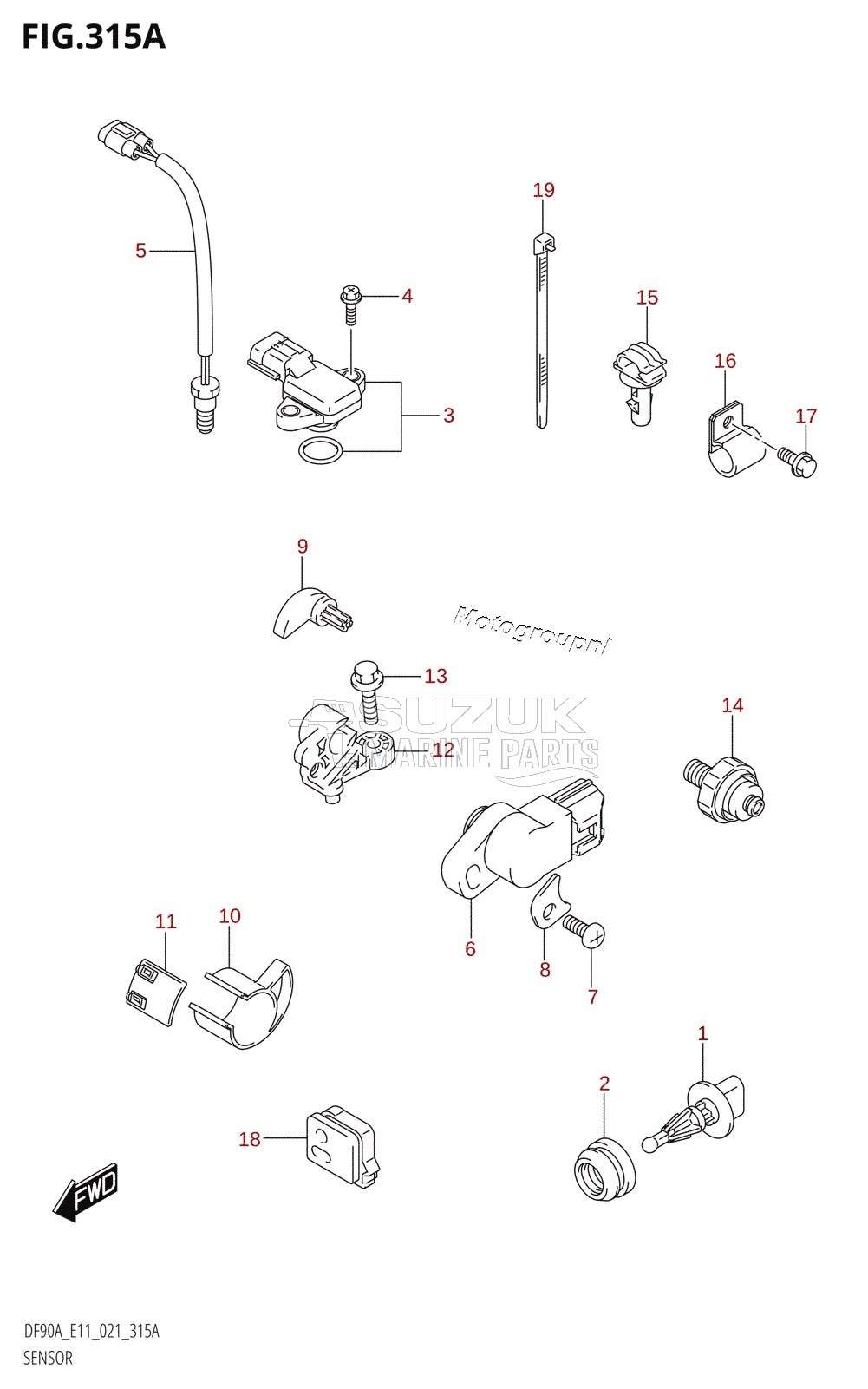 SENSOR (DF70A,DF70ATH,DF80A,DF90A,DF90ATH,DF100B)