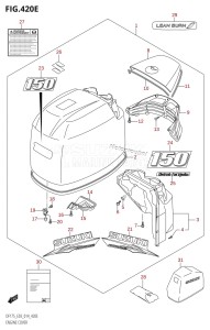 DF175TG From 17502F-410001 (E03)  2014 drawing ENGINE COVER (DF150Z:E03)