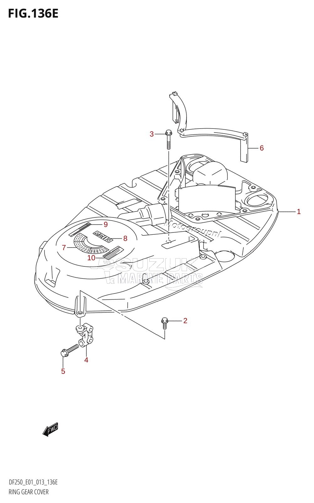 RING GEAR COVER (DF225T:E01)