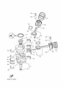 F250DETX drawing CRANKSHAFT--PISTON