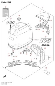 DF150Z From 15002Z-310001 (E01 E40)  2013 drawing ENGINE COVER (DF175Z:E40)