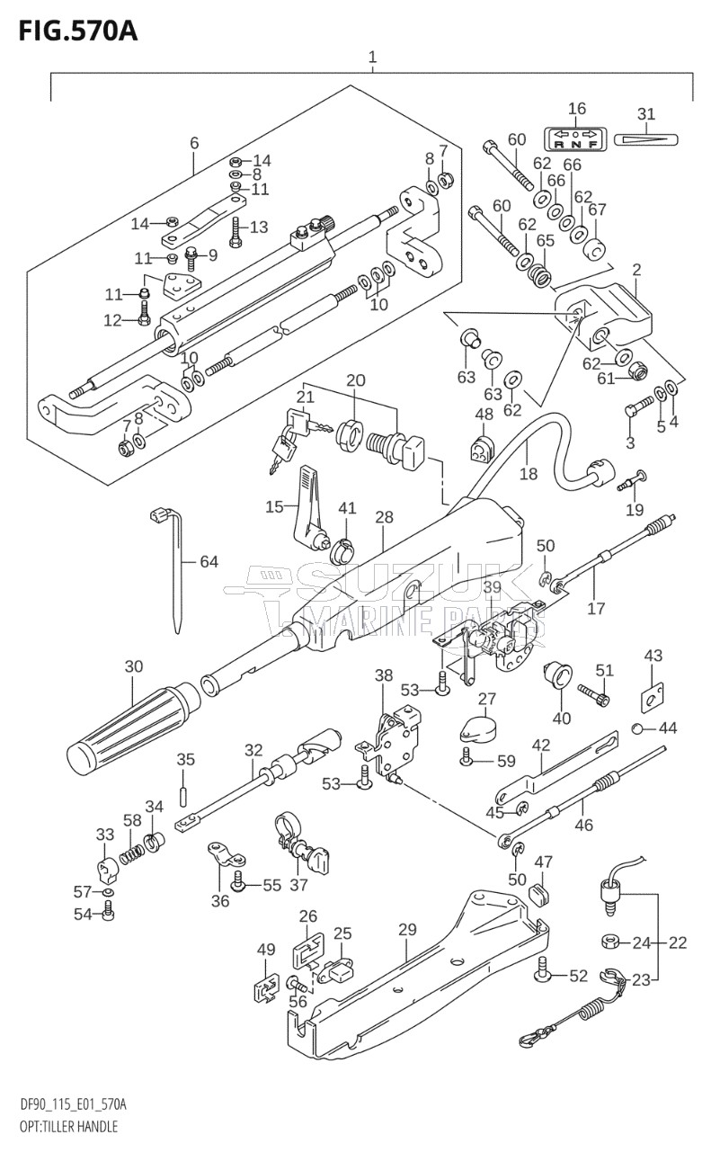 OPT:TILLER HANDLE (K1,K2,K3)