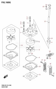 DF50A From 05003F-610001 (E01)  2016 drawing WATER PUMP (DF60A:E01)