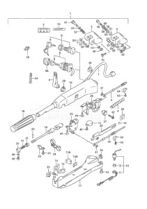 Outboard DF 40 drawing Tillre Handle