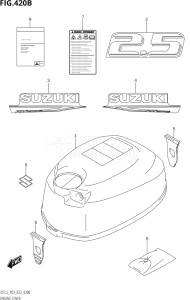 00252F-240001 (2022) 2.5hp P03-U.S.A (DF2.5) DF2.5 drawing ENGINE COVER (021,022,023)