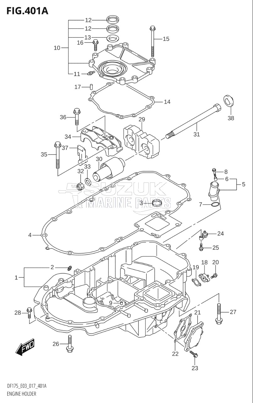 ENGINE HOLDER (DF150T:E03)