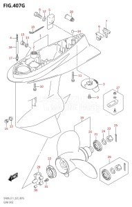 06003F-240001 (2022) 60hp E11 E40-Gen. Export 1-and 2 (DF60AVT  DF60AVT  DF60AVTH  DF60AVTH) DF60A drawing GEAR CASE (DF40ASVT:E34)