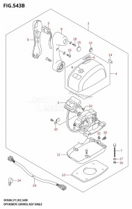 DF300B From 30003F-340001 (E11)  2023 drawing OPT:REMOTE CONTROL ASSY SINGLE (022,023)