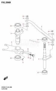 DF325A From 32501F-240001 (E01 E40)  2022 drawing CLUTCH ROD (023)