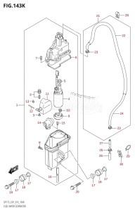 DF175TG From 17502F-510001 (E01 E40)  2015 drawing FUEL VAPOR SEPARATOR (DF175T:E40)