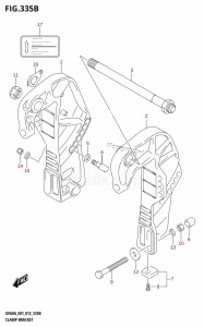 DF40A From 04003F-210001 (E01)  2012 drawing CLAMP BRACKET (DF40AQH:E01)