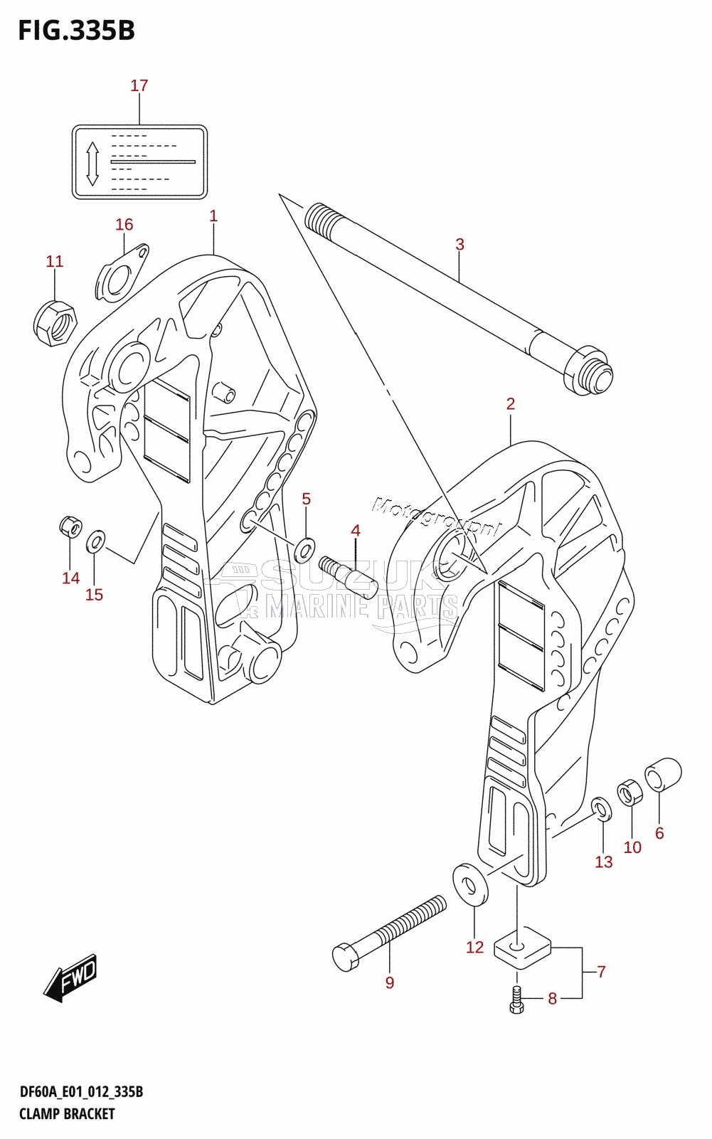 CLAMP BRACKET (DF40AQH:E01)