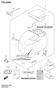 DF60A From 06002F-510001 (E01 E40)  2015 drawing ENGINE COVER (DF50AVT:E01)