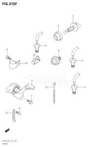 25003Z-210001 (2012) 250hp E01 E40-Gen. Export 1 - Costa Rica (DF250Z) DF250Z drawing SENSOR (DF225T:E40)