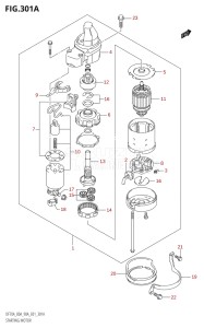 09002F-980001 (2009) 90hp E01-Gen. Export 1 (DF90ATK9) DF90A drawing STARTING MOTOR