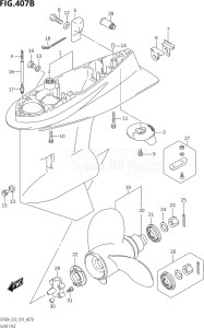 06003F-910001 (2019) 60hp E03-USA (DF60AVT  DF60AVTH) DF60A drawing GEAR CASE (DF50AVT,DF60AVT)