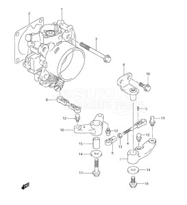 Outboard DF 90 drawing Throttle Body