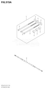 01504F-340001 (2023) 15hp E03-USA (DF15ATH) DF15A drawing OPT:REMOCON CABLE (SEE NOTE)