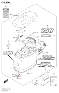 DF225T From 22503F-510001 (E03)  2015 drawing ENGINE COVER (DF250Z:E03)