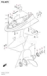 DF100A From 10003F-910001 (E11)  2019 drawing GEAR CASE (DF115AT:E40,DF140AT:E40)