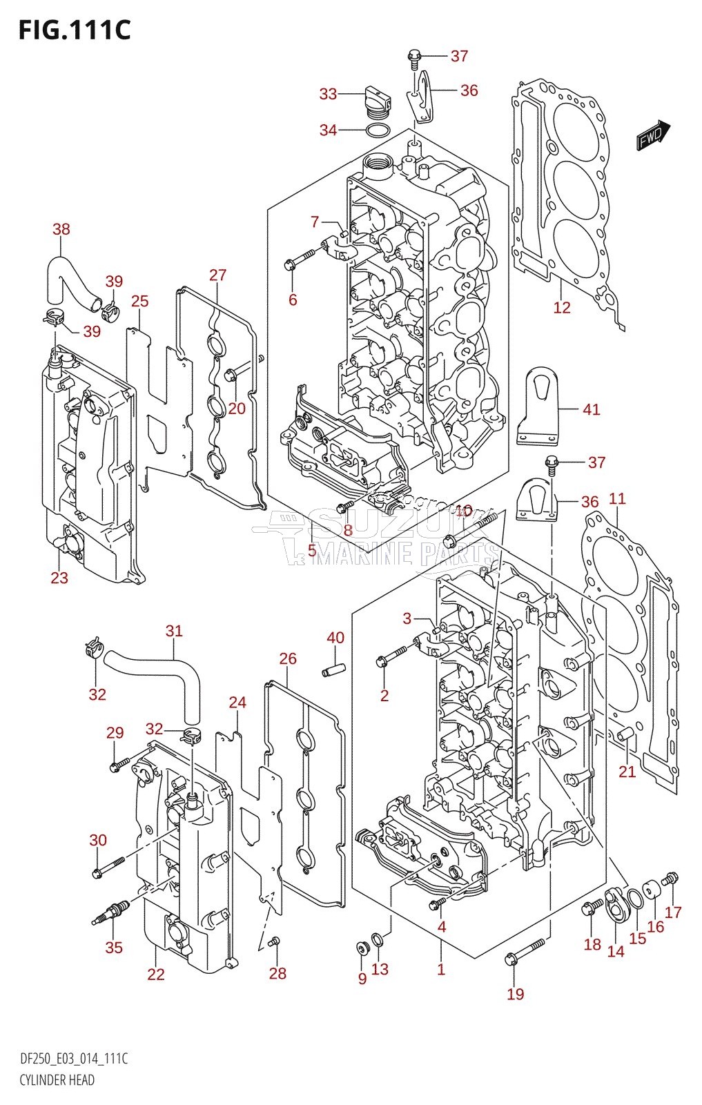 CYLINDER HEAD (DF225T:E03)