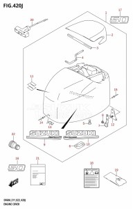 DF40A From 04004F-340001 (E34-Italy)  2023 drawing ENGINE COVER ((DF50A,DF50AVT):E03:020)