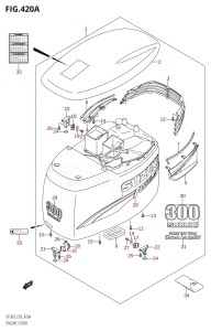 DF300 From 30001F-980001 (E03)  2009 drawing ENGINE COVER (K7,K8,K9)