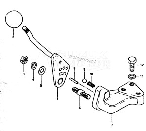 DT50M From 5002-100001 ()  1988 drawing CLUTCH LEVER (DT50M)