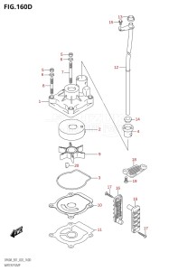 06002F-040001 (2020) 60hp E01 E40-Gen. Export 1 - Costa Rica (DF60A  DF60AQH  DF60ATH) DF60A drawing WATER PUMP (DF60A:E40,DF60AQH:E40,DF60ATH:E40)