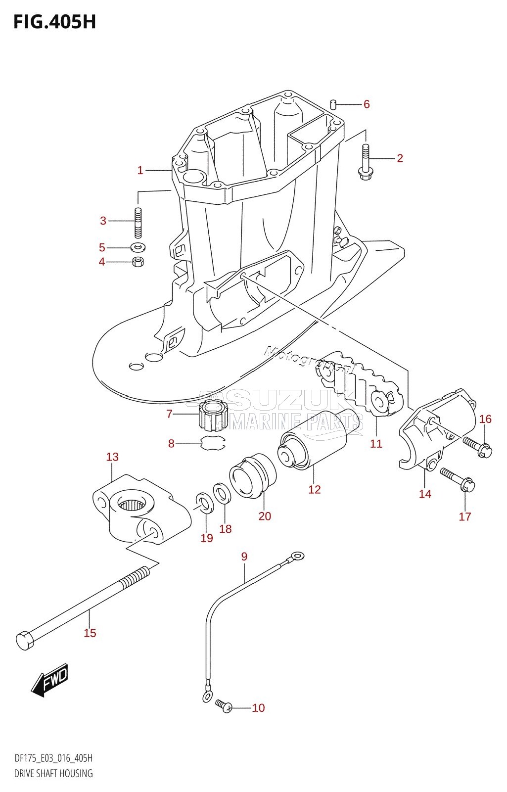 DRIVE SHAFT HOUSING (DF175ZG:E03)