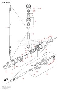 DF175ZG From 17502Z-510001 (E03)  2015 drawing TRANSMISSION (DF150Z:E03)