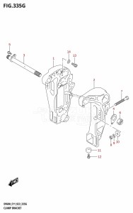 DF60A From 06003F-040001 (E01 E03 E11 E40)  2020 drawing CLAMP BRACKET (DF50AVT,DF50AVTH,DF60AVT,DF40ASVT,DF60AVTH)