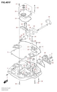 DF250T From 25004F-510001 (E03)  2015 drawing ENGINE HOLDER (DF250Z:E03)