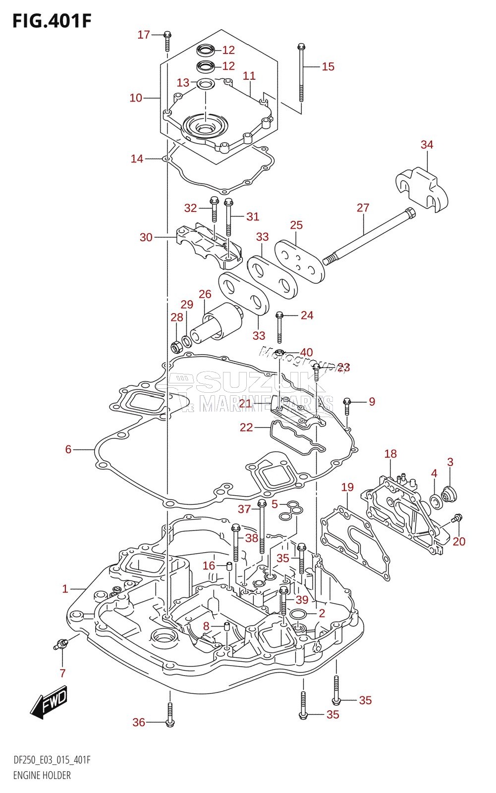 ENGINE HOLDER (DF250Z:E03)