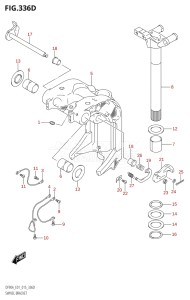 08002F-510001 (2005) 80hp E40 E01- (DF80A) DF80A drawing SWIVEL BRACKET (DF70ATH:E40)