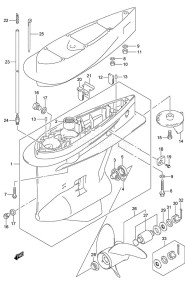 DF 225 drawing Gear Case (C/R)