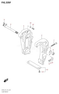 06002F-910001 (2019) 60hp E01-Gen. Export 1 (DF60AQH  DF60AT  DF60ATH) DF60A drawing CLAMP BRACKET (DF60ATH)