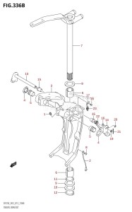 DF250Z From 25003Z-310001 (E03)  2013 drawing SWIVEL BRACKET (DF200Z:E03:X-TRANSOM)